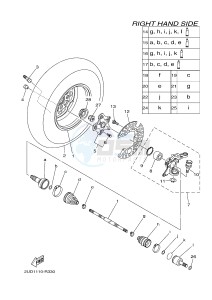 YFM700FWAD YFM70GPXG GRIZZLY 700 EPS (2UD3) drawing FRONT WHEEL 2