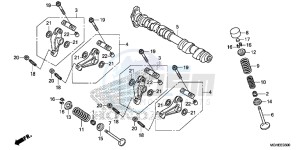 VFR1200XDE CrossTourer - VFR1200X Dual Clutch 2ED - (2ED) drawing CAMSHAFT/VALVE (FRONT)