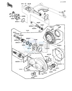 KZ 550 M [LTD SHAFT] (M1) [LTD SHAFT] drawing DRIVE SHAFT_FINAL GEARS