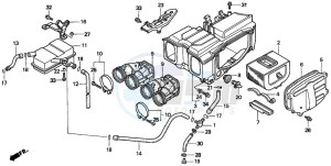 CB750F2 SEVEN FIFTY drawing AIR CLEANER