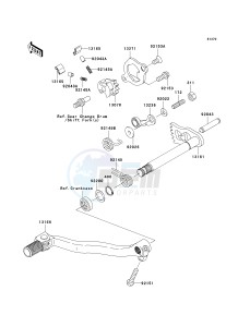 KX 250 T [KX250F] (T8F) T8F drawing GEAR CHANGE MECHANISM