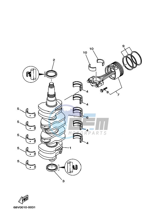 CRANKSHAFT--PISTON