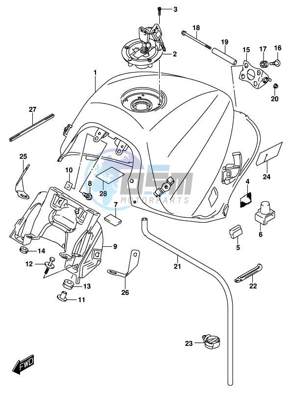 FUEL TANK (GSX-S1000AUFL8 E21)