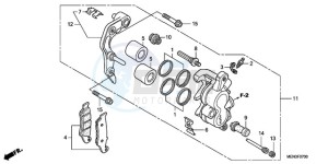 CRF450RA Europe Direct - (ED) drawing FRONT BRAKE CALIPER