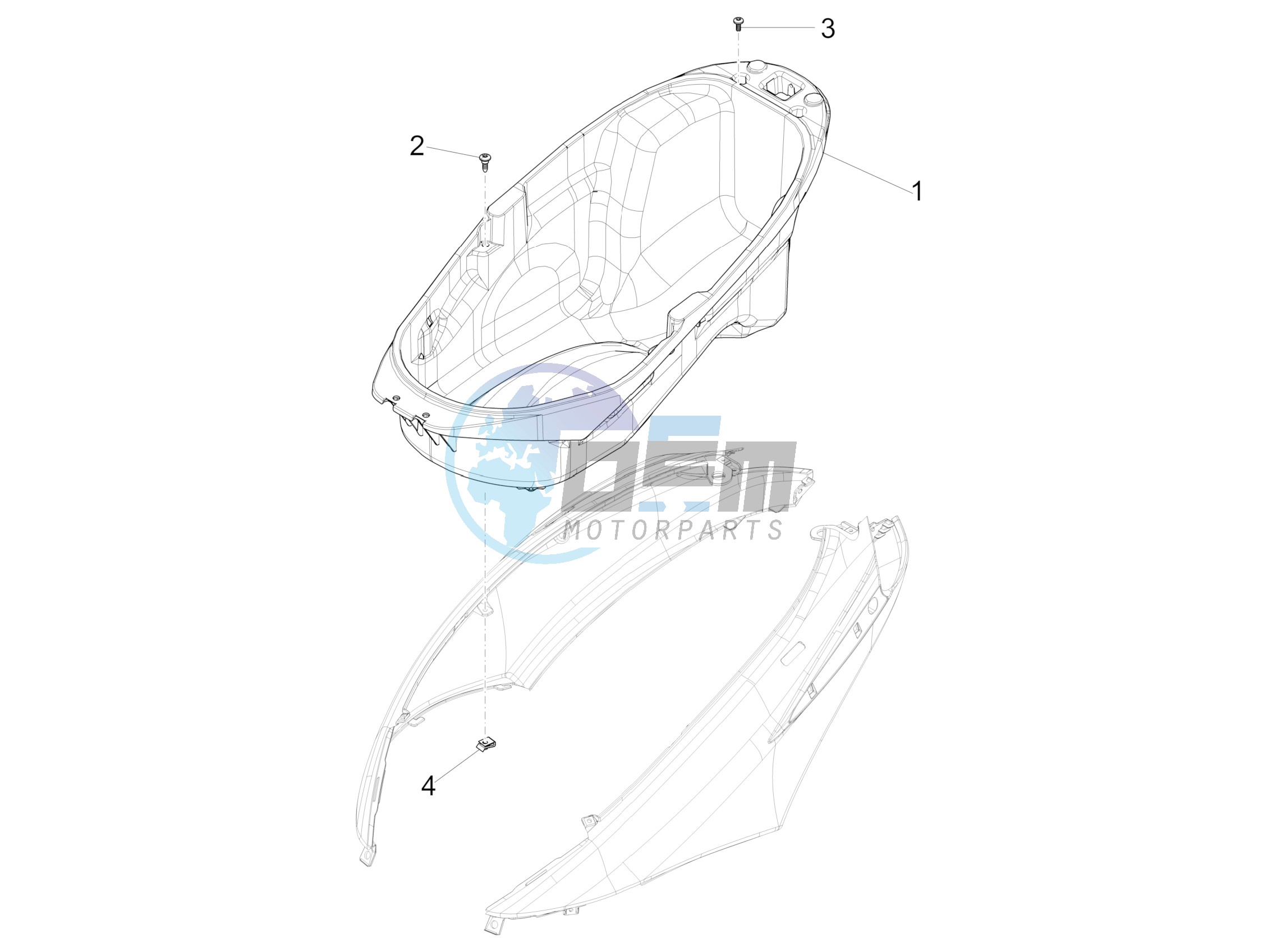 Helmet housing - Undersaddle