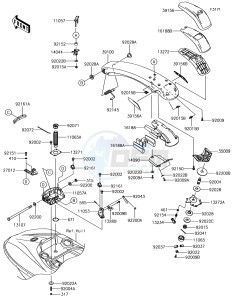 JET SKI SX-R JS1500AHF EU drawing Handle Pole