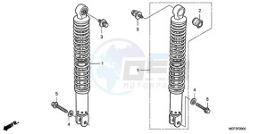 FJS400D9 SI - (SI) drawing REAR CUSHION