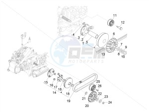 GTS 300 SUPER-TECH IE ABS E4 (APAC) drawing Driving pulley