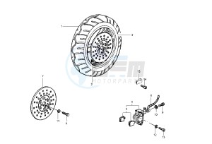 Zip 50 drawing Front wheel