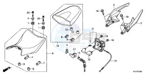 CBR250RAD CBR250R ABS 2E - (2E) drawing SEAT