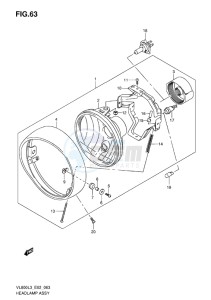 VL800 INTRUDER EU drawing HEADLAMP ASSY