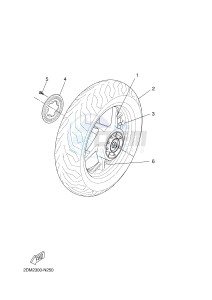 YPR125RA XMAX 125 ABS EVOLIS 125 ABS (2DM4) drawing REAR WHEEL