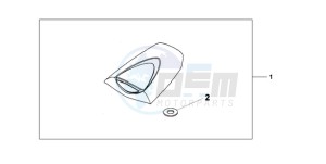 CBR600RR9 UK - (E / MK) drawing SEAT COWL *R157*