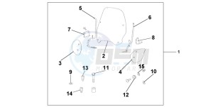 SH125R drawing WINDSHIELD