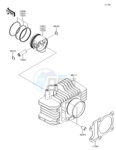 KLX110 KLX110CGF EU drawing Cylinder/Piston(s)