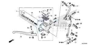 SH125ADD SH125i UK - (E) drawing FRONT BRAKE MASTER CYLINDER ( SH125A,AD/ SH150A,AD)