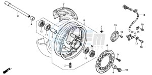 FJS600A SILVER WING drawing FRONT WHEEL