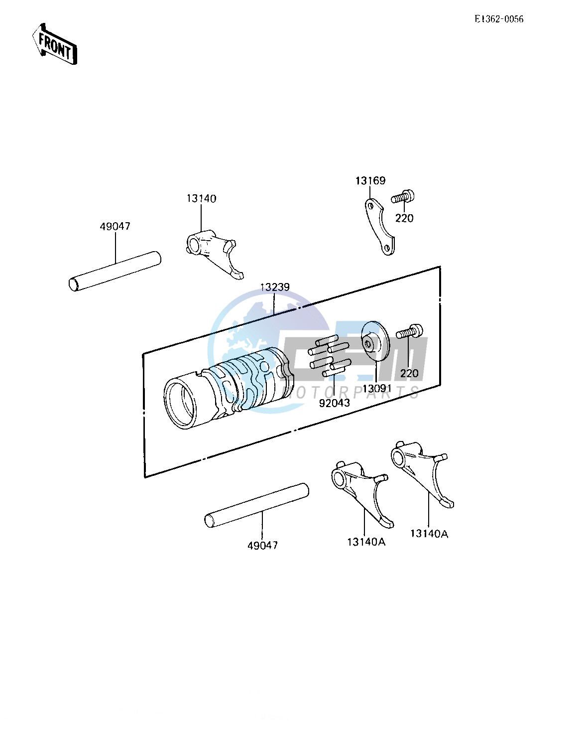 GEAR CHANGE DRUM_SHIFT FORK-- S- -