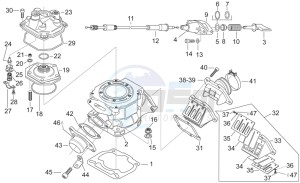 RS 125 (eng. 123cc) drawing Cylinder - Cylinder head