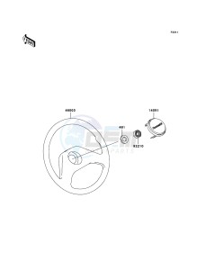 MULE 3010 DIESEL 4x4 KAF950B7F EU drawing Steering Wheel