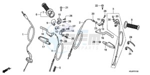 CRF100F9 Europe Direct - (ED / CMF) drawing HANDLE LEVER/CABLE