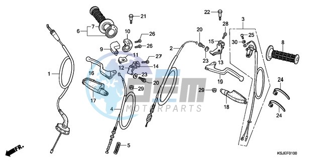 HANDLE LEVER/CABLE