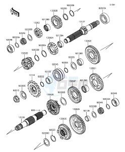 NINJA ZX-6R ABS ZX636FGFA GB XX (EU ME A(FRICA) drawing Transmission