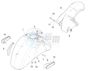 GTS 300 HPE 4T-4V IE ABS E4 (NAFTA) drawing Wheel housing - Mudguard