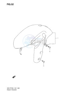 GSX-R750 drawing FRONT FENDER L1