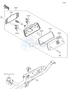 BRUTE FORCE 750 4x4i EPS KVF750GJF EU drawing Taillight(s)