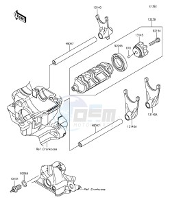 Z1000SX ZX1000LEF FR GB XX (EU ME A(FRICA) drawing Gear Change Drum/Shift Fork(s)