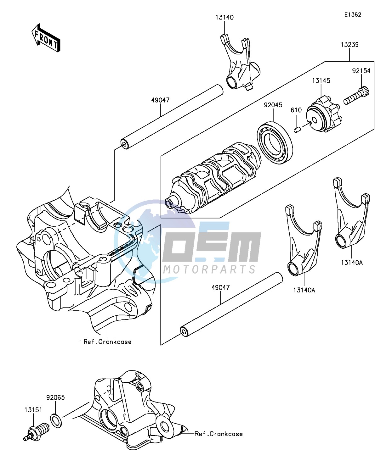 Gear Change Drum/Shift Fork(s)