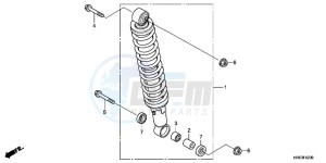 TRX500FMD TRX500FM Europe Direct - (ED) drawing REAR CUSHION