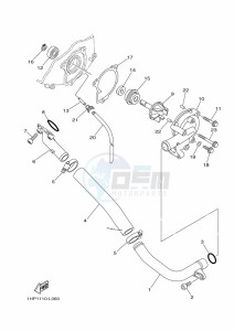 YFM700FWB KODIAK 700 (B6KA) drawing WATER PUMP