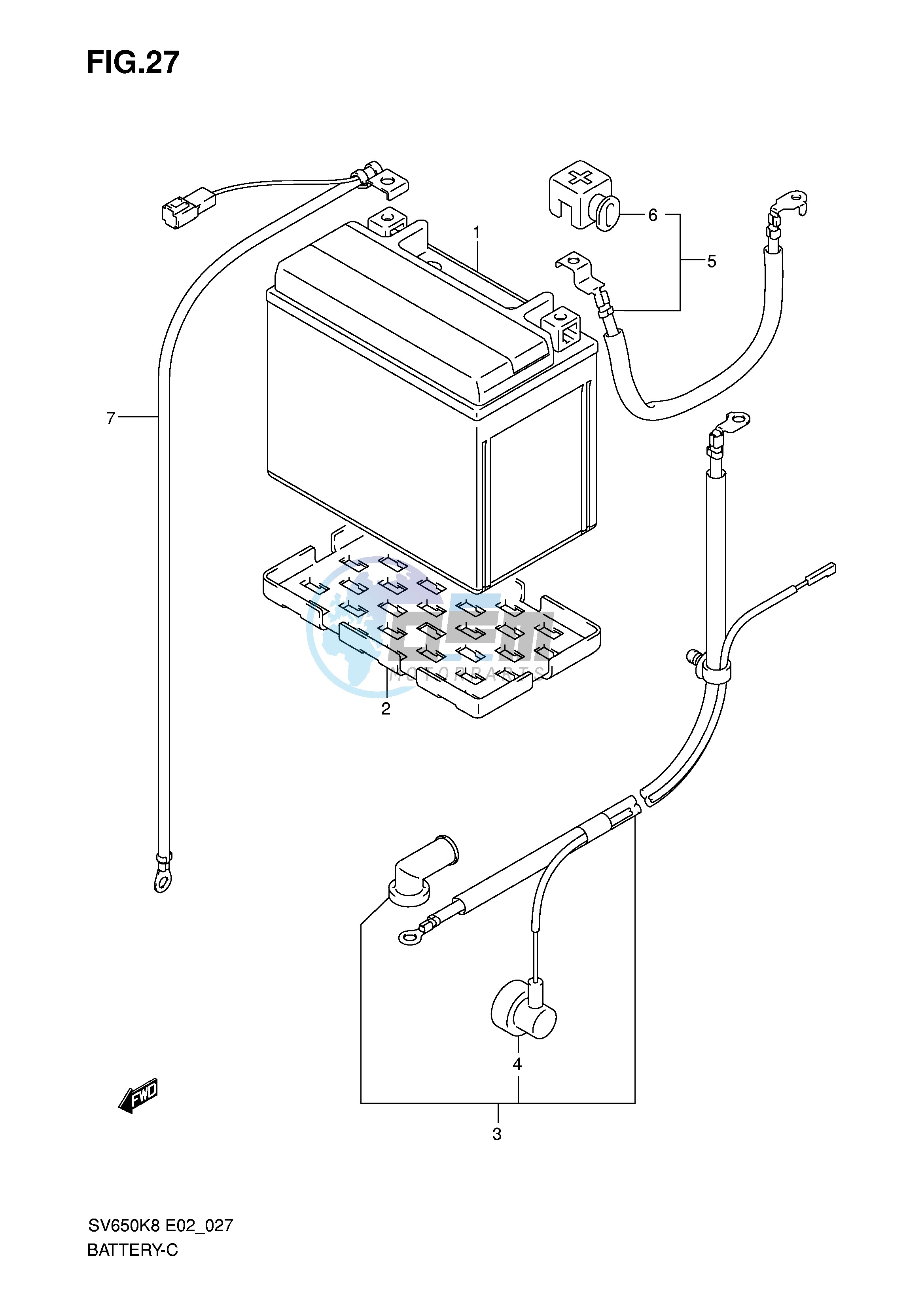 BATTERY (SV650 SV650U SV650S SV650SU)