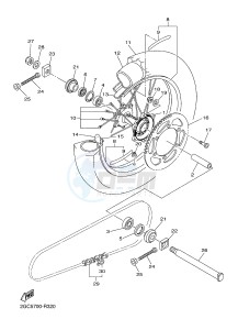 WR450F (2GC2 2GC3 2GC4 2GC4) drawing REAR WHEEL