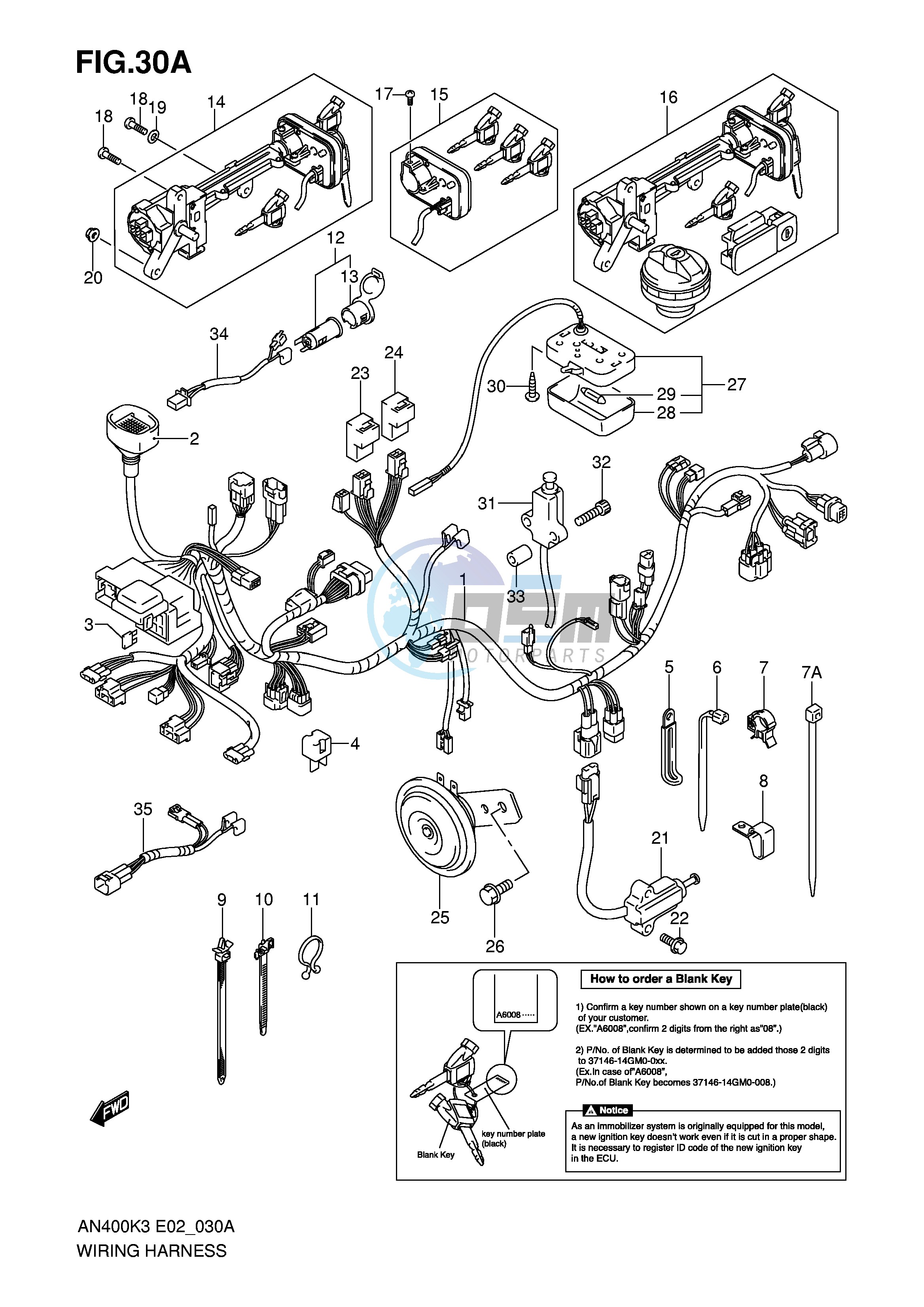 WIRING HARNESS (MODEL K5 K6 IMOBI)