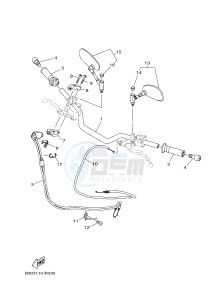 MTM850 MTM-850 XSR900 (B906) drawing STEERING HANDLE & CABLE