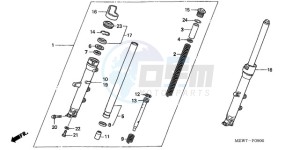 NT700VAA UK - (E / ABS MKH) drawing FRONT FORK