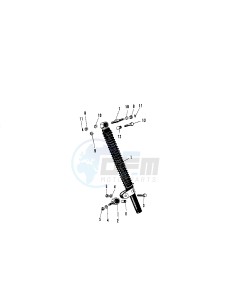 W1 W2 TT SS [COMMANDER) (TT-SS ) 650 [COMMANDER) drawing STEERING DAMPER