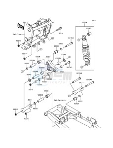 NINJA 300 ABS EX300BGF XX (EU ME A(FRICA) drawing Suspension/Shock Absorber