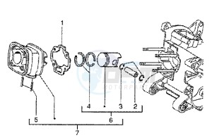 Zip 50 SP Euro 2 drawing Cylinder-piston-wrist pin assy