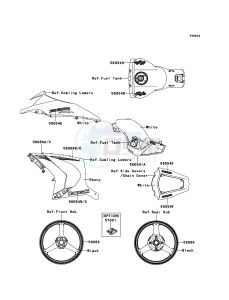 NINJA_ZX-10R ZX1000JEF FR XX (EU ME A(FRICA) drawing Decals(White)