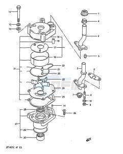 DT 140 drawing Water Pump