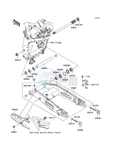 Z750R ABS ZR750PCF UF (UK FA) XX (EU ME A(FRICA) drawing Swingarm