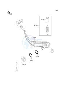 KLX 300 A [KLX300R] (A7-A9) [KLX300R] drawing BRAKE PEDAL