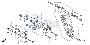 XL650V TRANSALP drawing REAR CUSHION