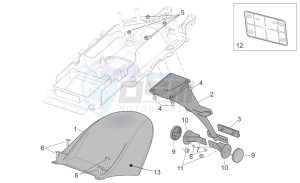 Tuono 1000 drawing Rear mudguard