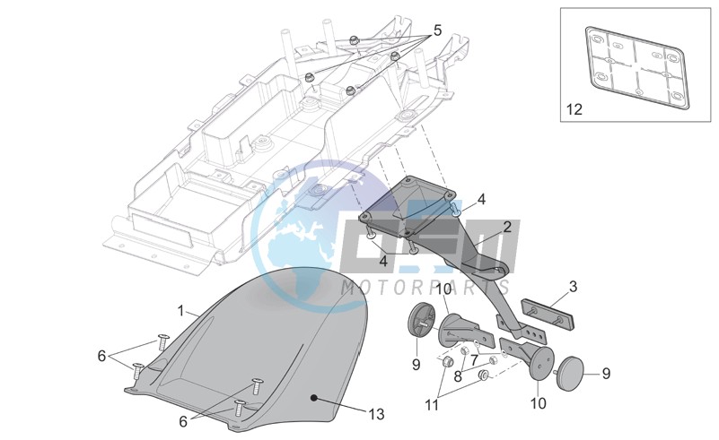 Rear mudguard