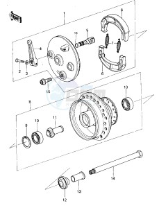 KX 250 A [KX250] (A6-A7) [KX250] drawing FRONT HUB_BRAKE